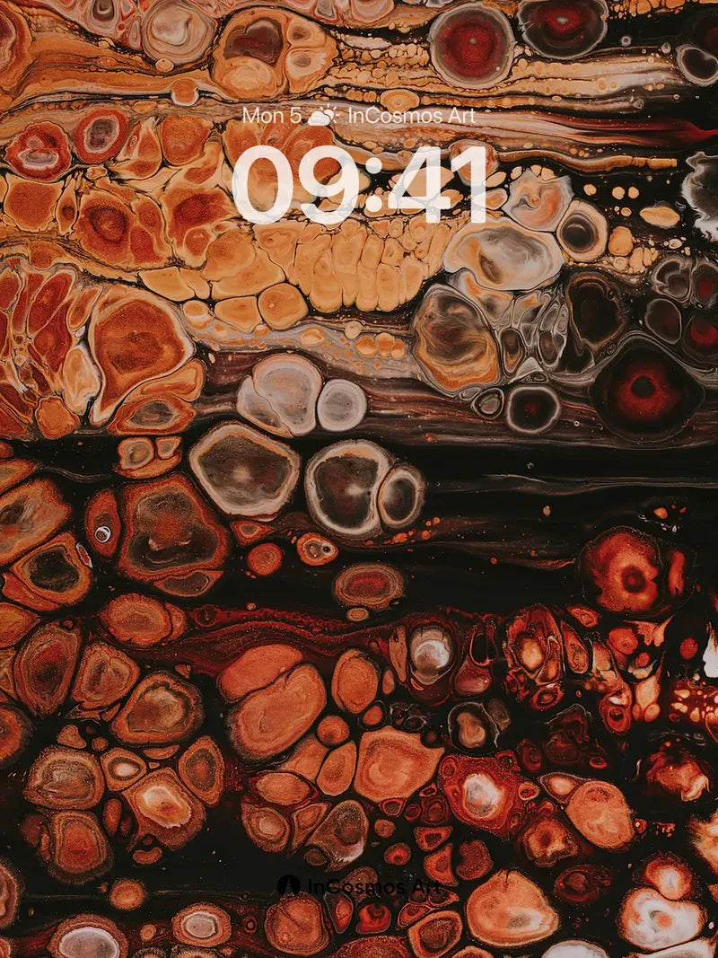 Obsidian Bloom Wallpaper with Volcanic Veins