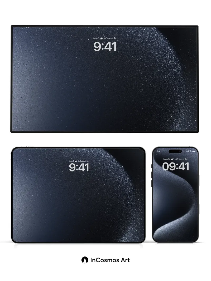 Midnight Wave Wallpaper with Starlight Texture