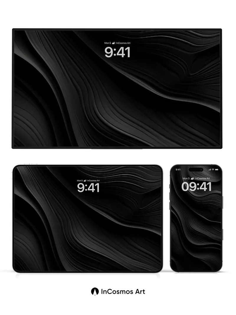 Velvet Abyss Wallpaper with Whispering Lines