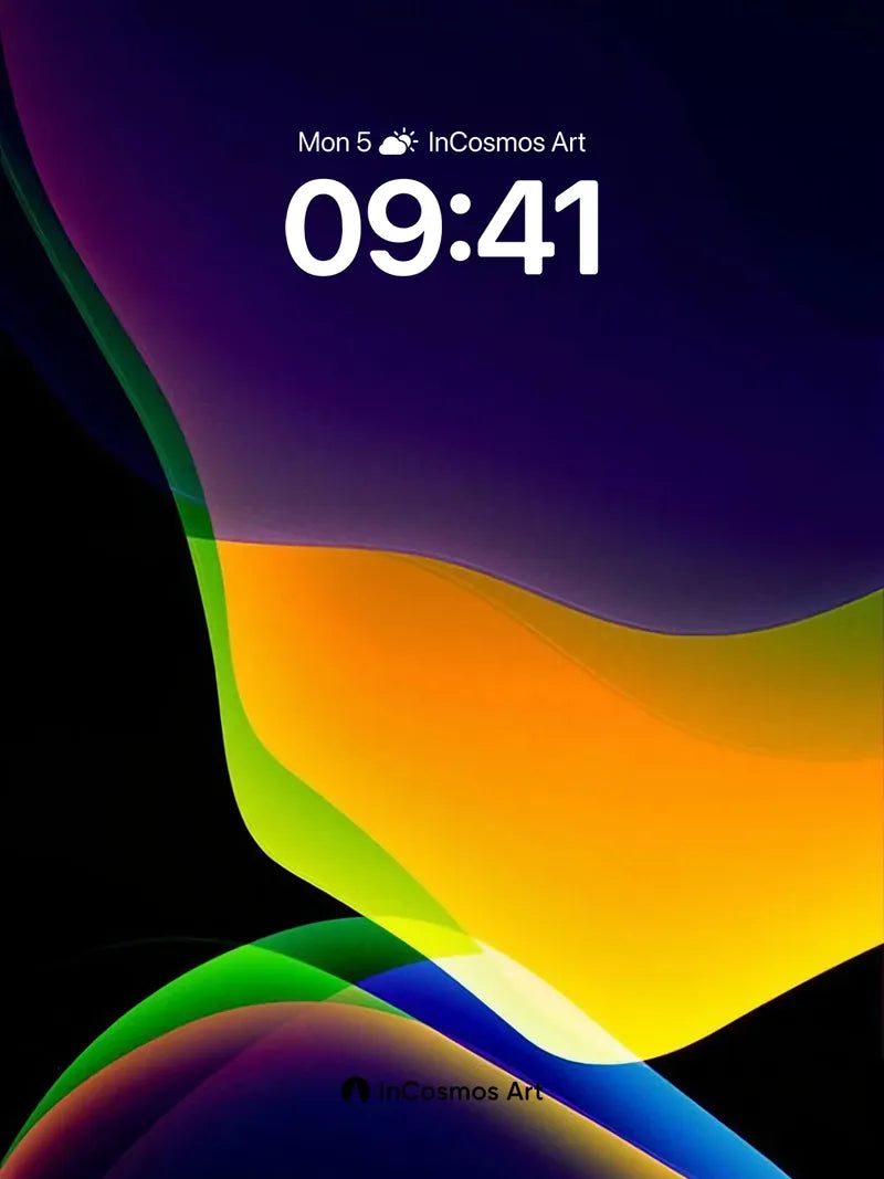 Luminous Flow Wallpaper with Chromatic Depth