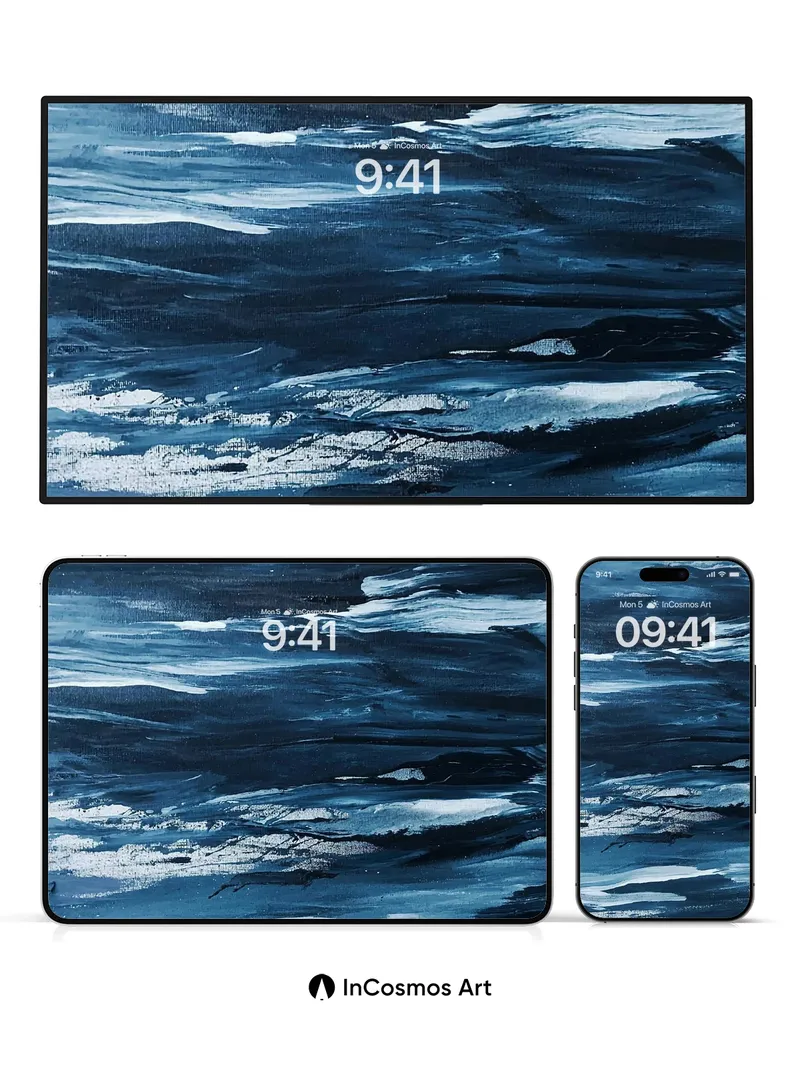 Deep Currents Wallpaper with Whispering Waves