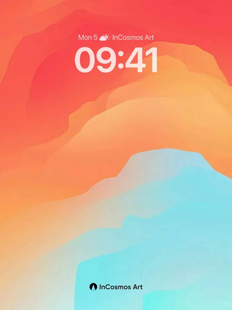 Crimson Horizon Wallpaper with Liquid Light