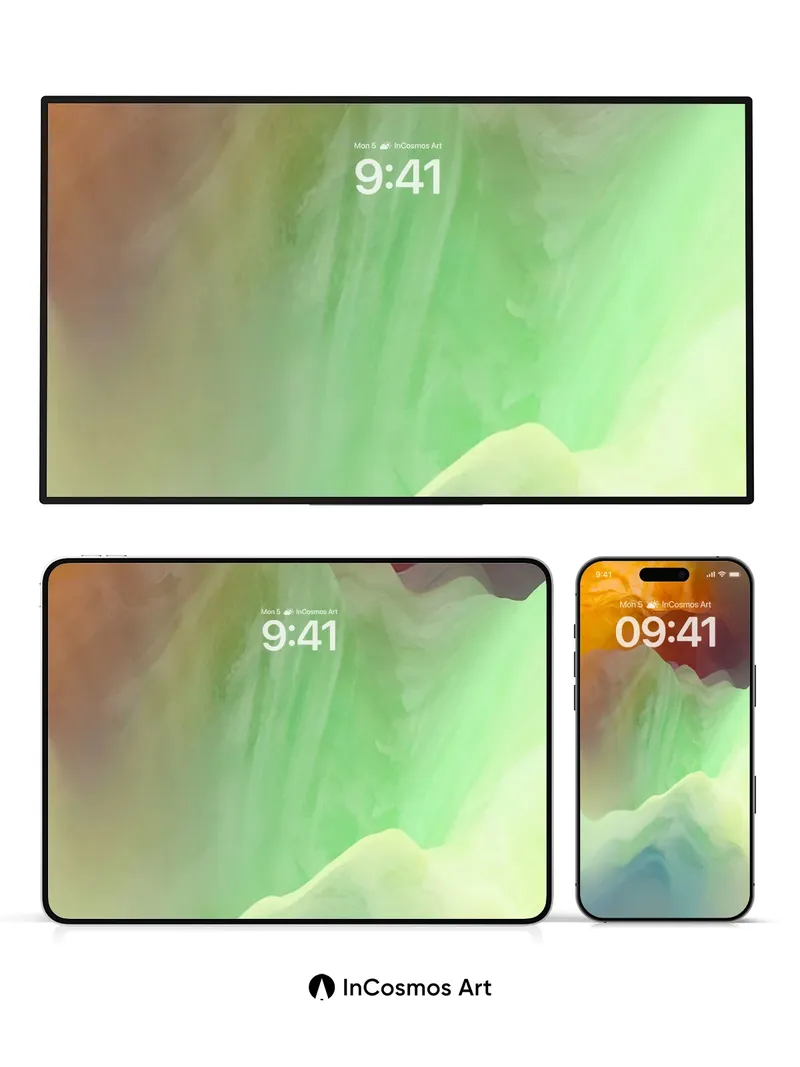 Luminous Mirage Wallpaper with Ethereal Peaks