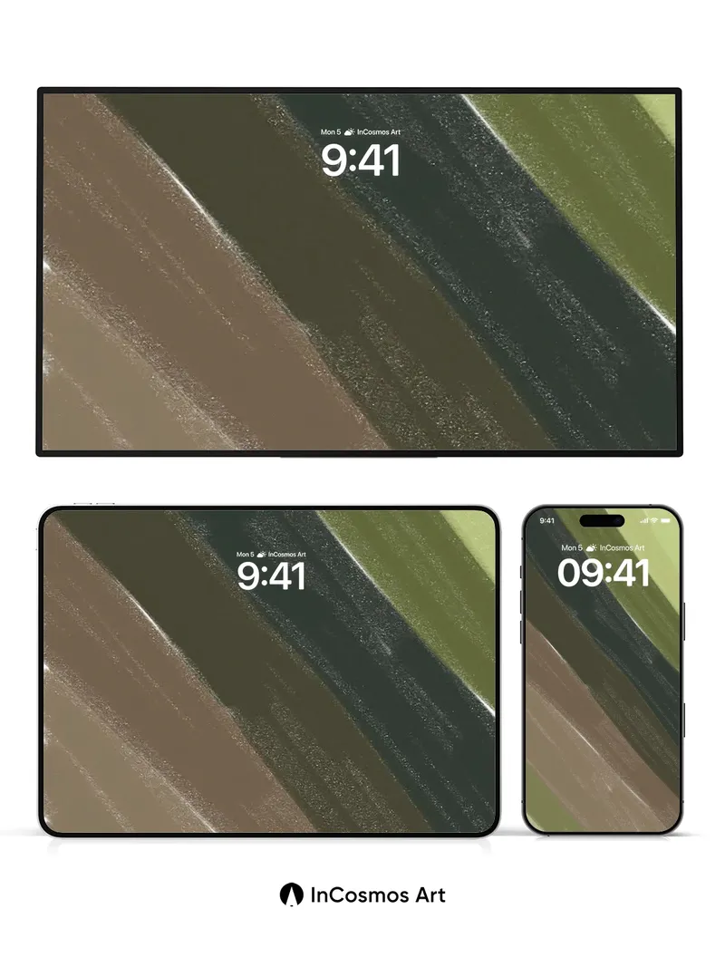 Earthy Pulse Wallpaper with Brushstroke Depth