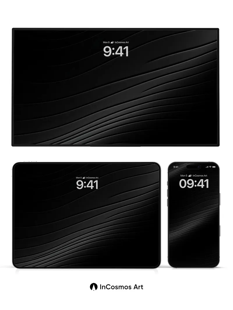 Shadow Weave Wallpaper with Silent Curves