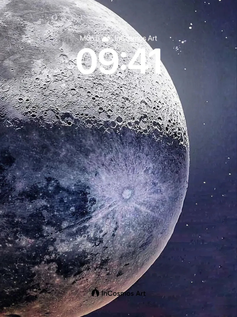 Silent Crater Wallpaper with Starlit Edge wallpaper for iPhone, iPad & Mac