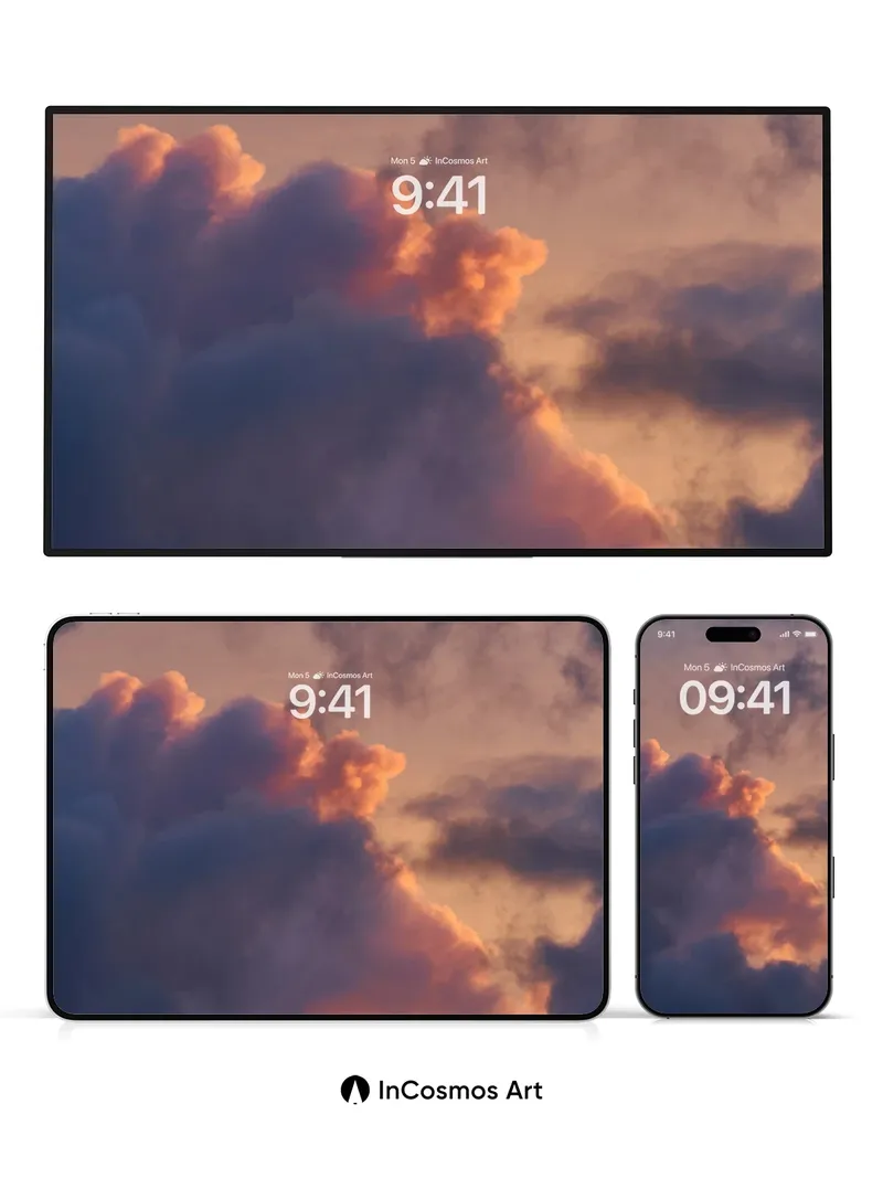 Crimson Hush Wallpaper with Floating Light