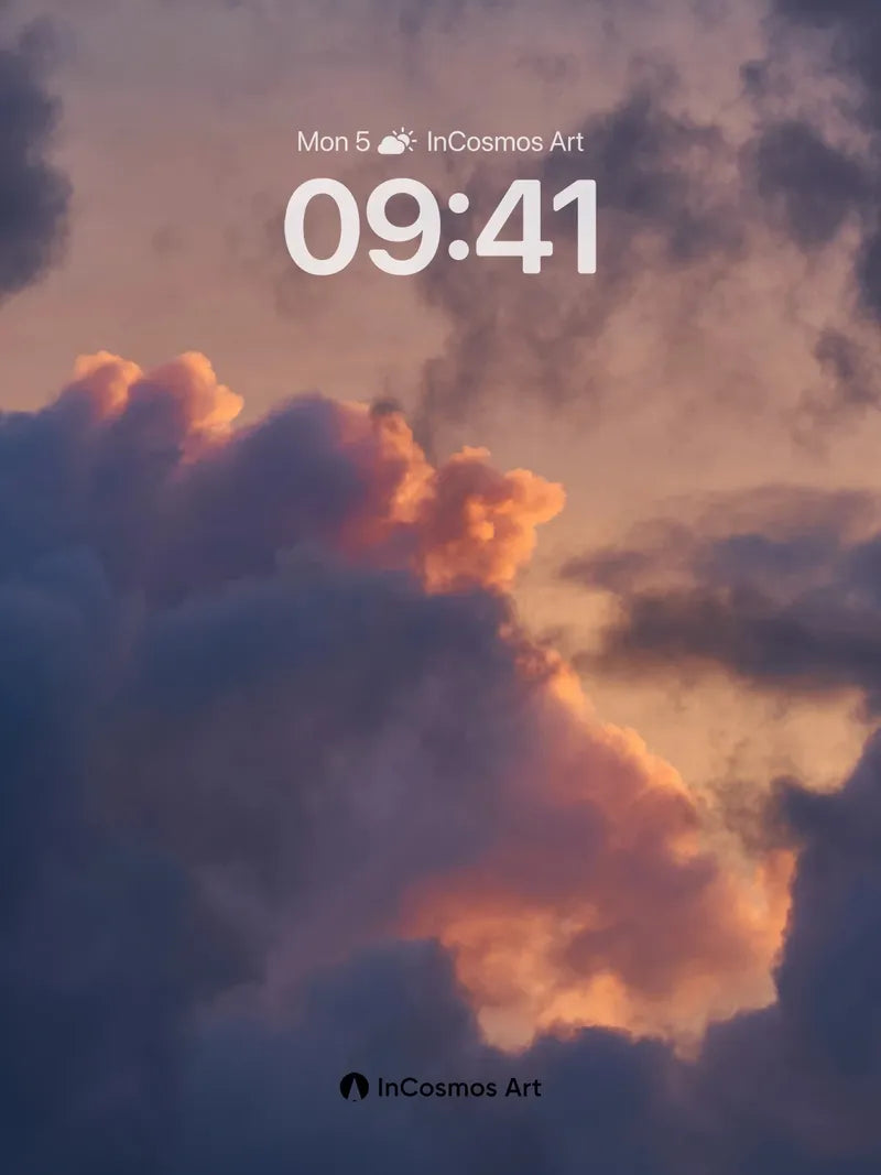 Crimson Hush Wallpaper with Floating Light