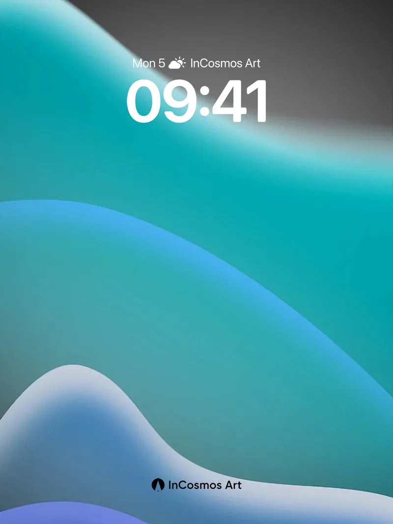 Serenity Wave Wallpaper with Liquid Light