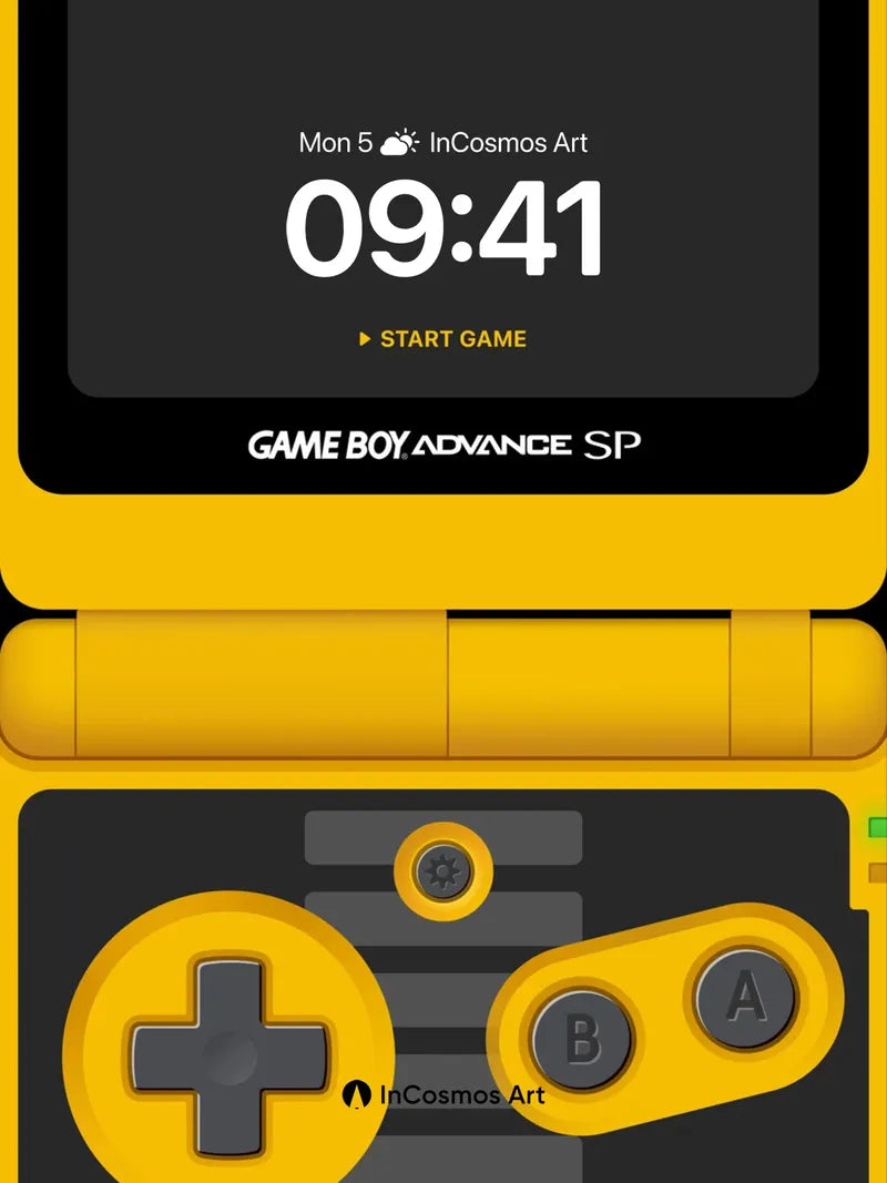 Nostalgic Pixel Glow Wallpaper with Retro Game Console
