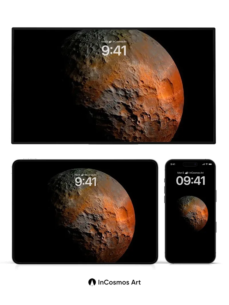 Crimson Crater Wallpaper with Shadowed Depths