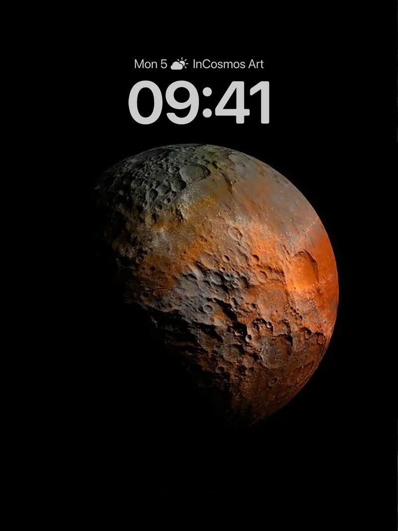 Crimson Crater Wallpaper with Shadowed Depths