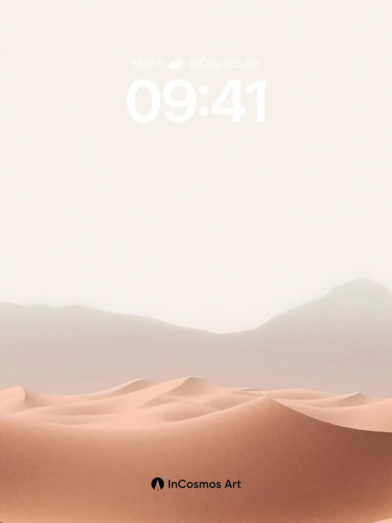 Serenity Dunes Wallpaper with Hazy Horizons