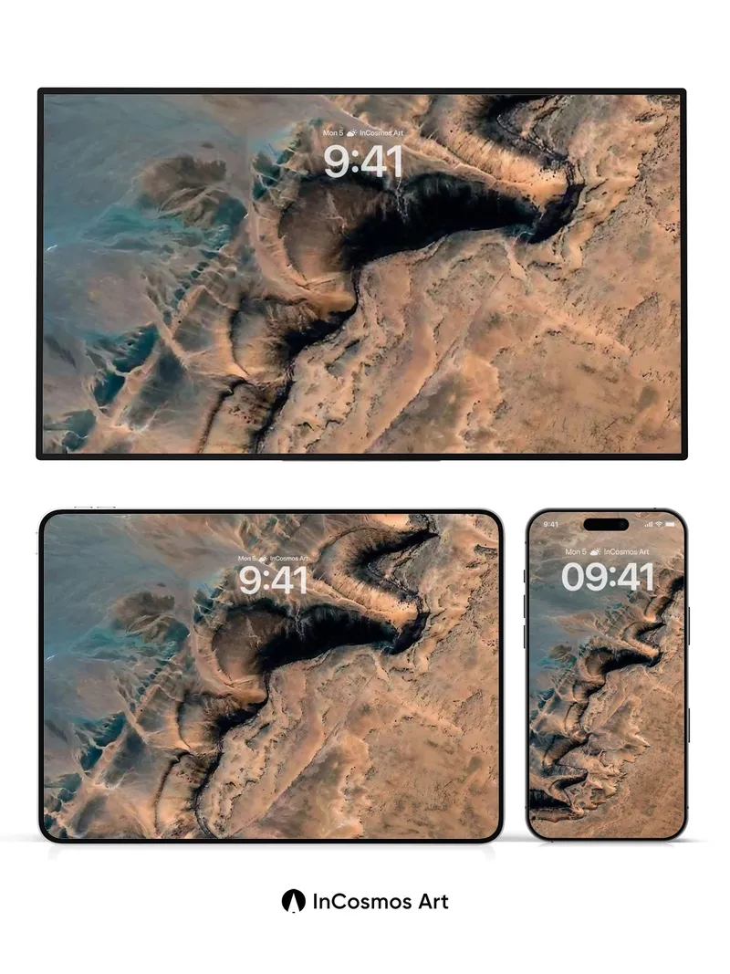 Desert Vein Wallpaper with Earth's Pulse