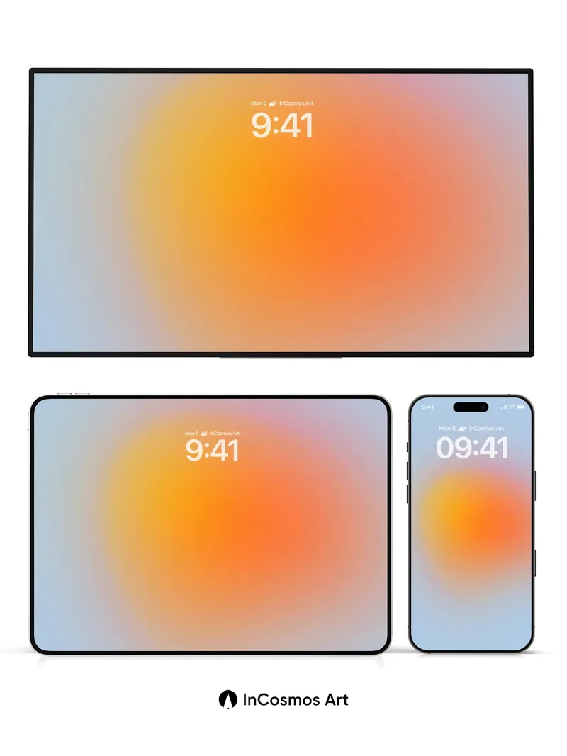 Hazy Ember Wallpaper with Soft Gradient Bloom