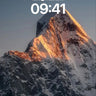 Golden Alpenglow Wallpaper with Frozen Peaks wallpaper for iPhone, iPad & Mac