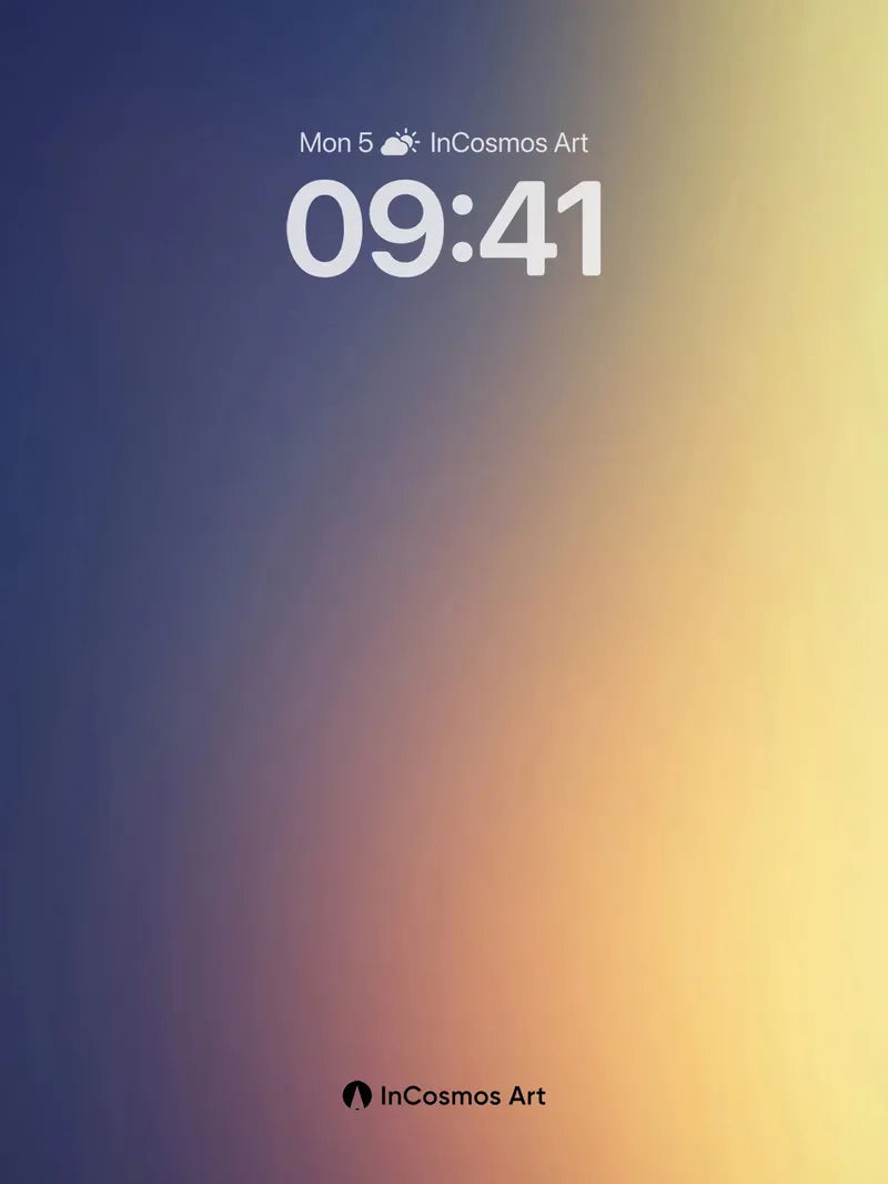 Serenity Gradient Wallpaper with Golden Hush