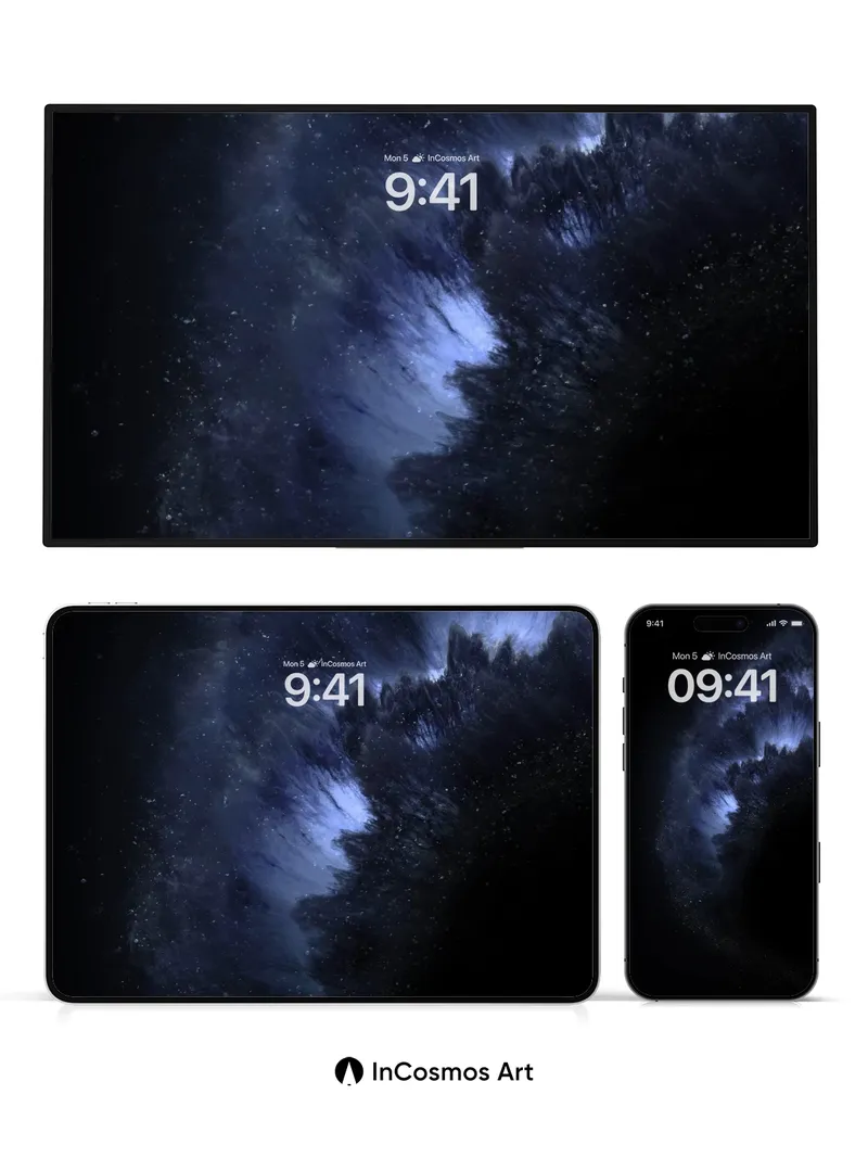 Cosmic Veil Wallpaper with Starlit Drift