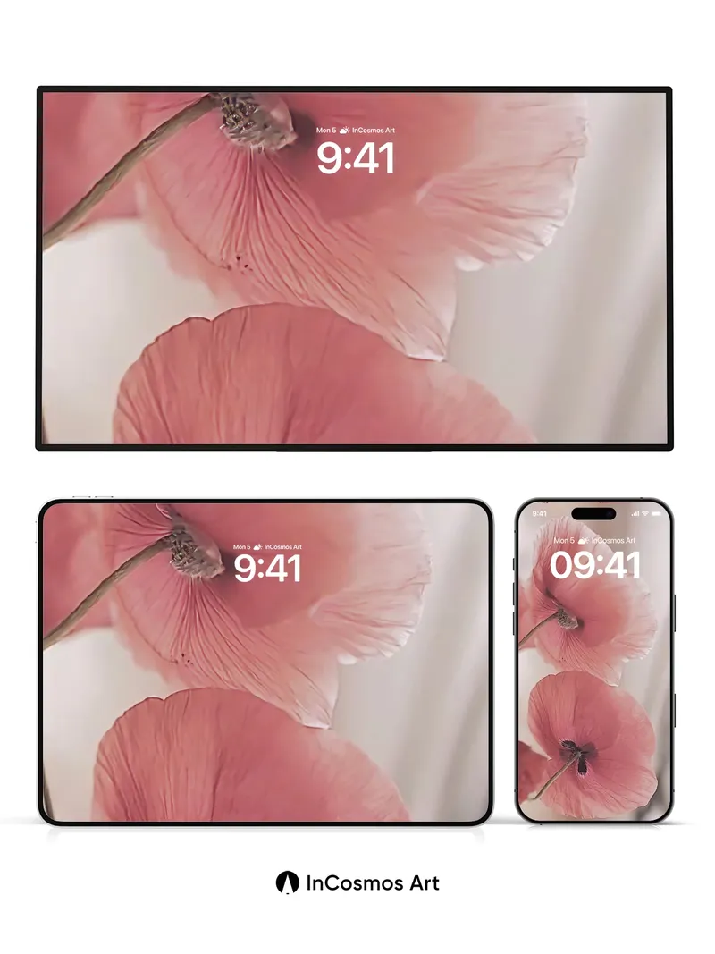 Soft Whisper Wallpaper with Petal Veil