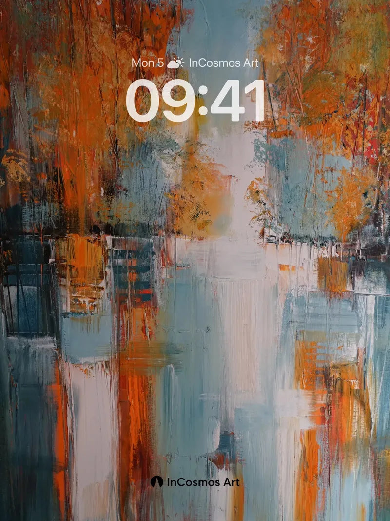 Autumn Hush Wallpaper with Reflective Waterways