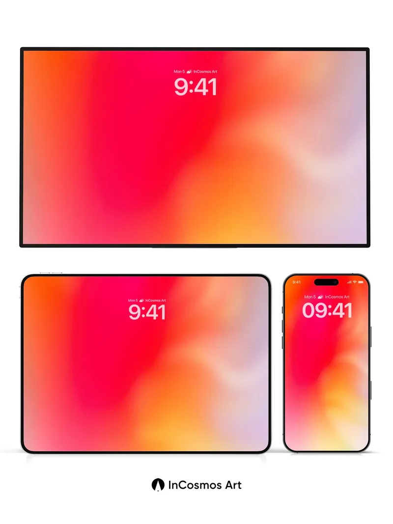 Blazing Horizon Wallpaper with Liquid Light
