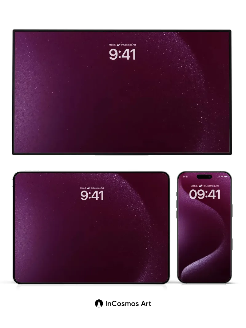 Velvet Wave Wallpaper with Cosmic Dust