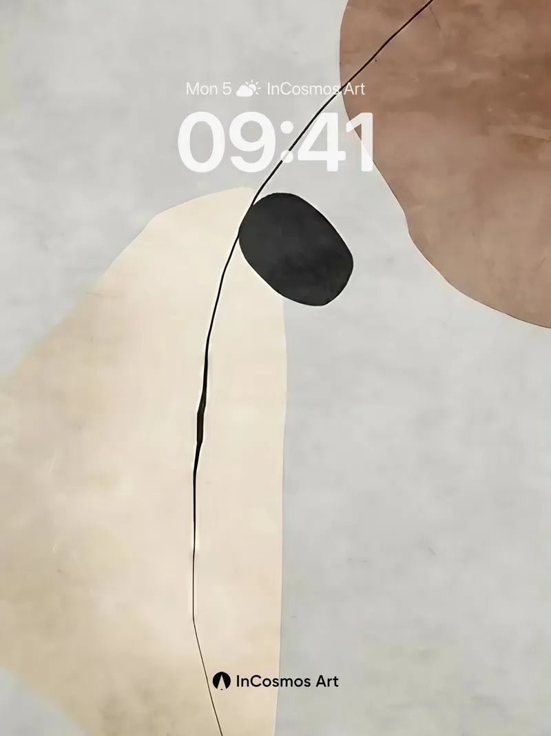 Serenity Stone Wallpaper with Floating Line