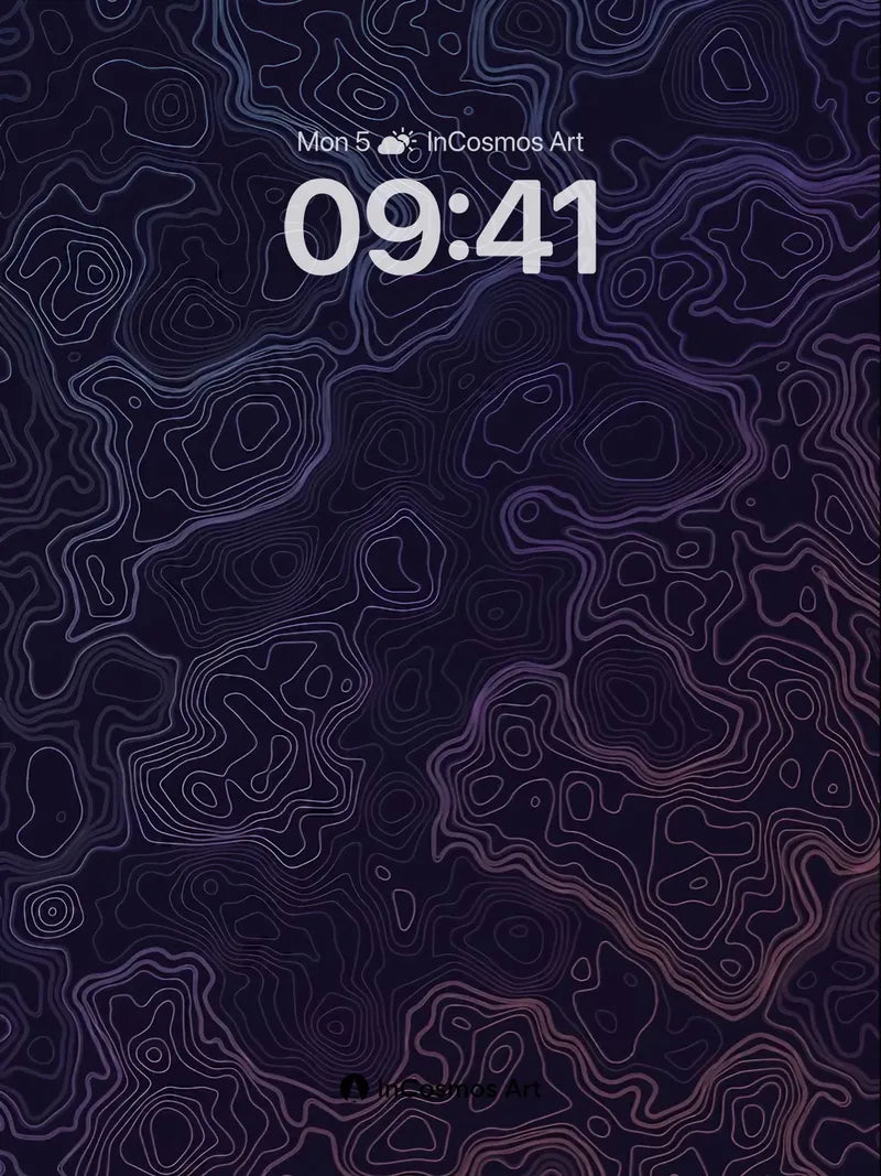 Nocturnal Contour Wallpaper with Whispering Lines