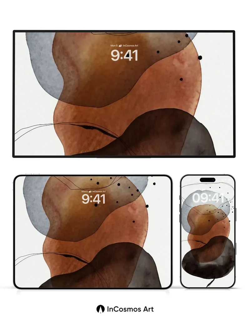 Earthy Hush Wallpaper with Whispering Lines