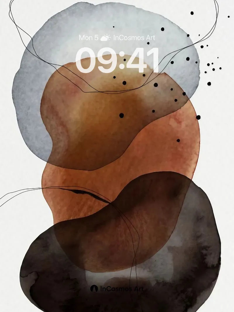 Earthy Hush Wallpaper with Whispering Lines