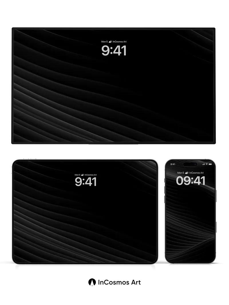 Velvet Wave Wallpaper with Shadowed Ridges