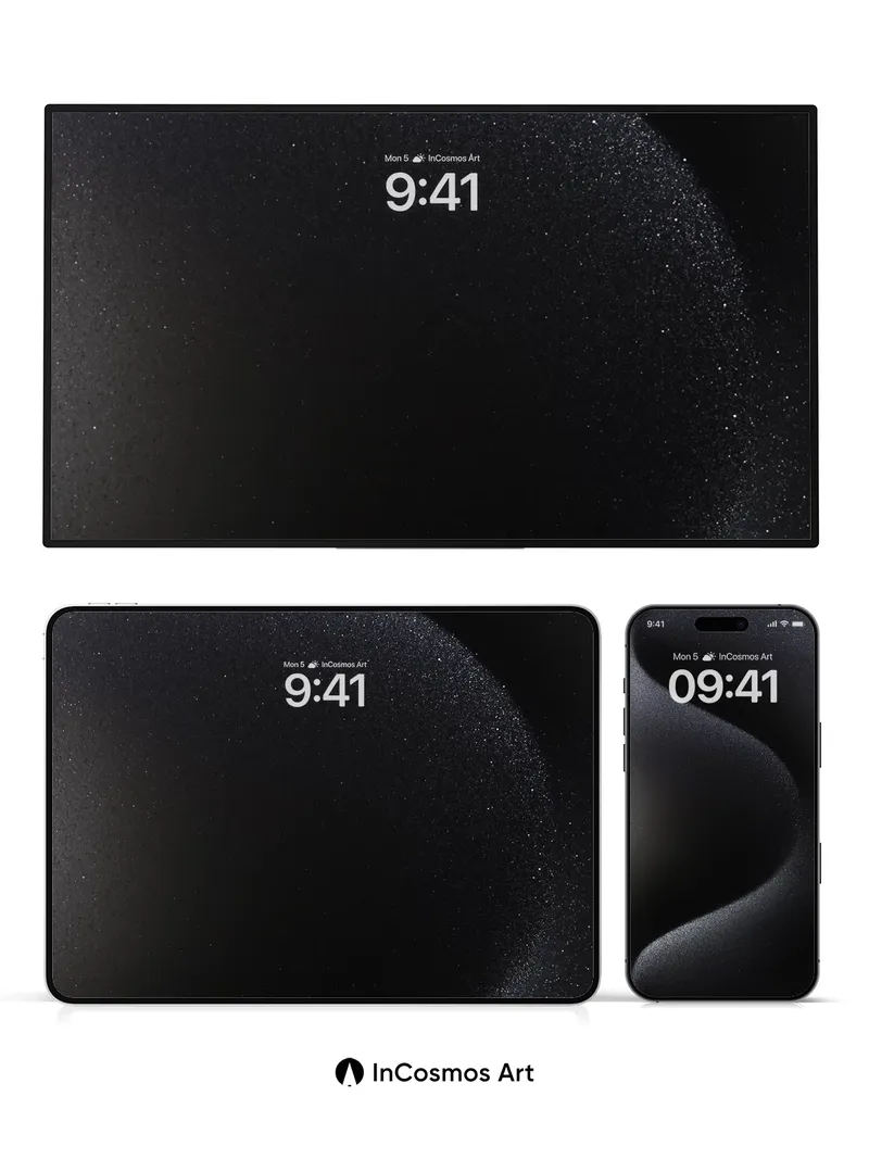 Velvet Void Wallpaper with Cosmic Dust