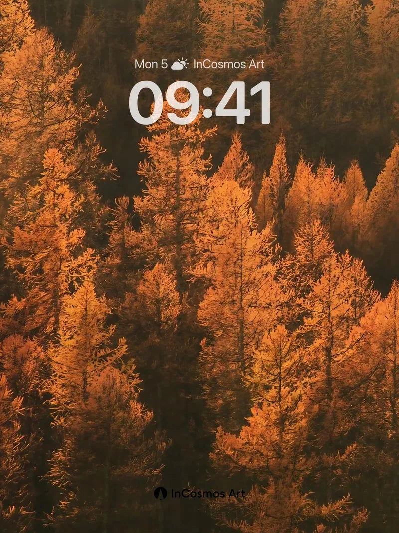 Autumn Ember Wallpaper with Golden Canopy