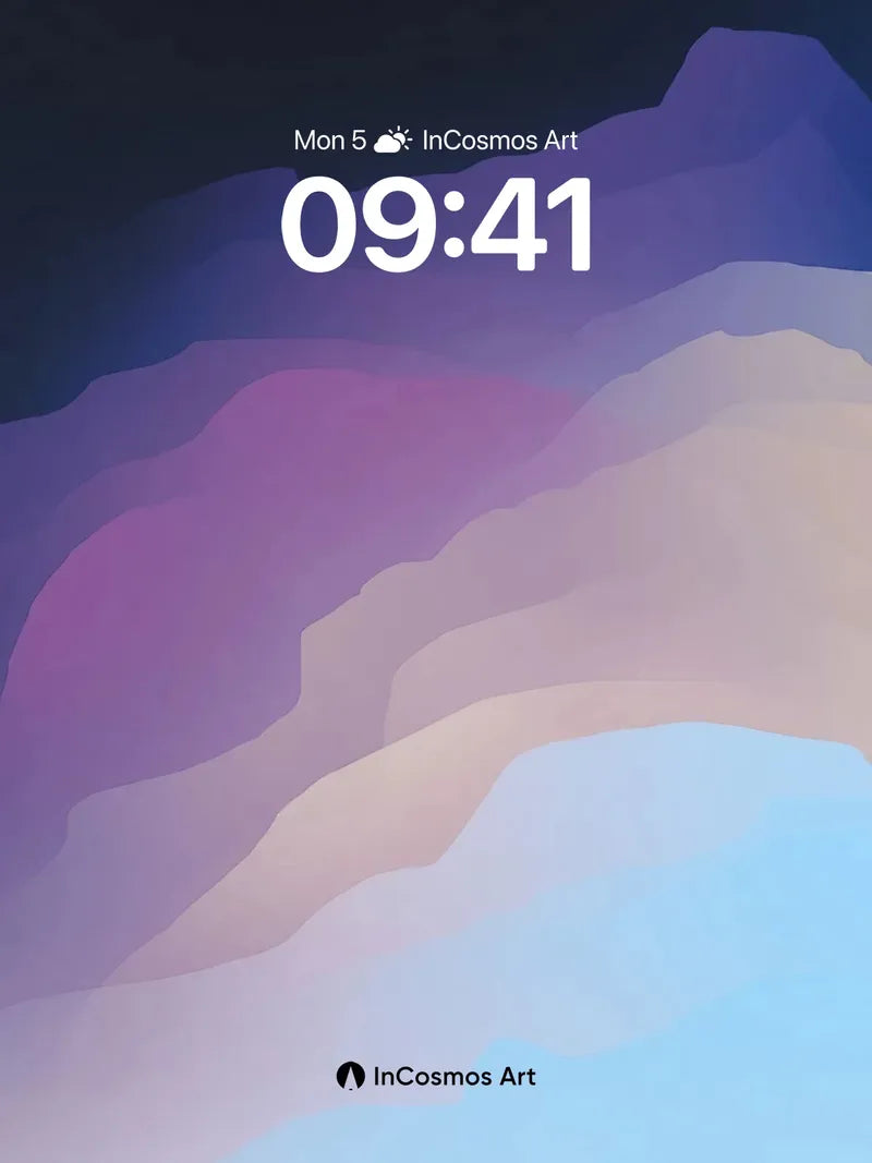 Ethereal Gradient Wallpaper with Floating Light Veils