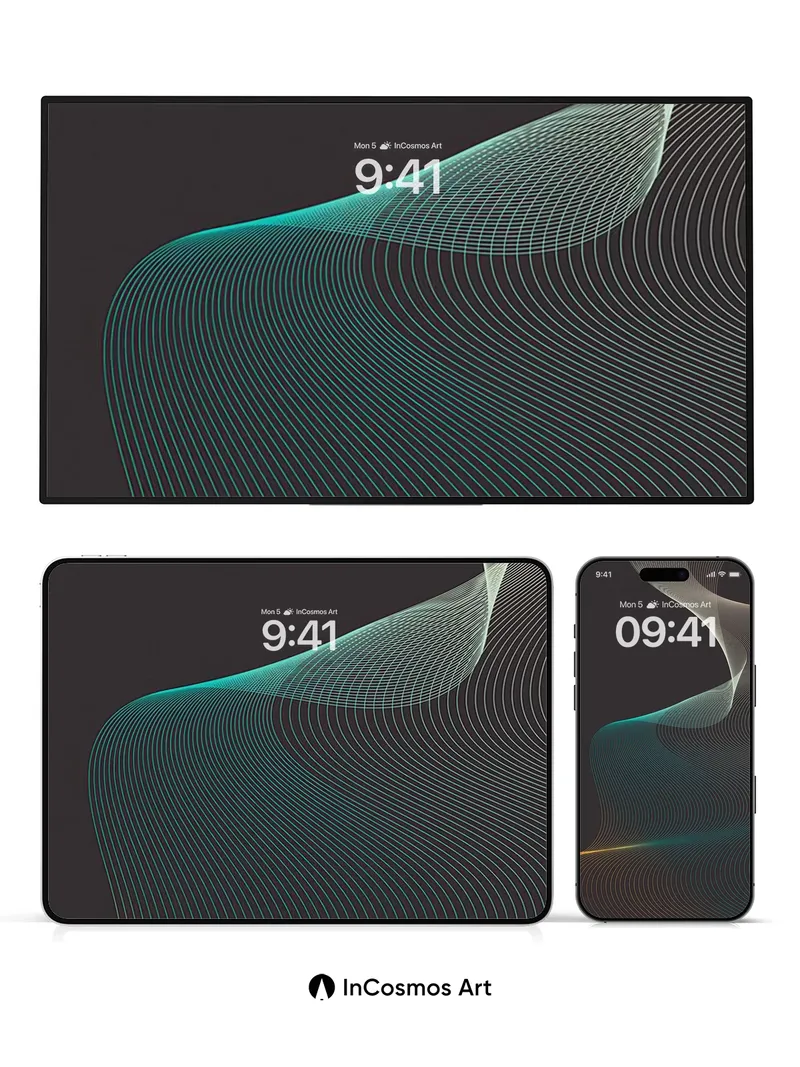 Silken Flow Wallpaper with Gradient Veins