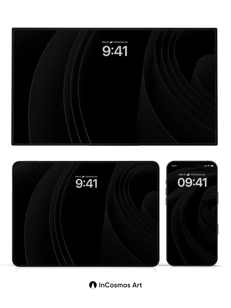 Void Spiral Wallpaper with Silent Curves