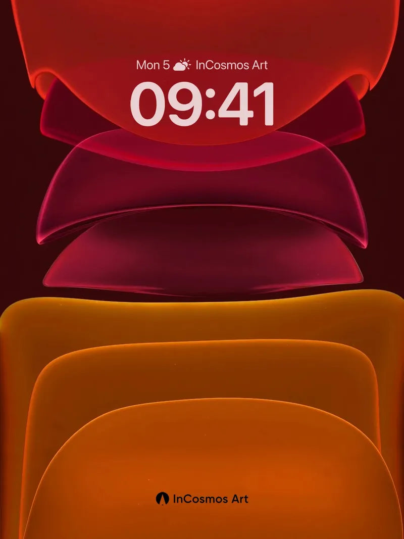 Luminous Fold Wallpaper with Deep Ember Glow