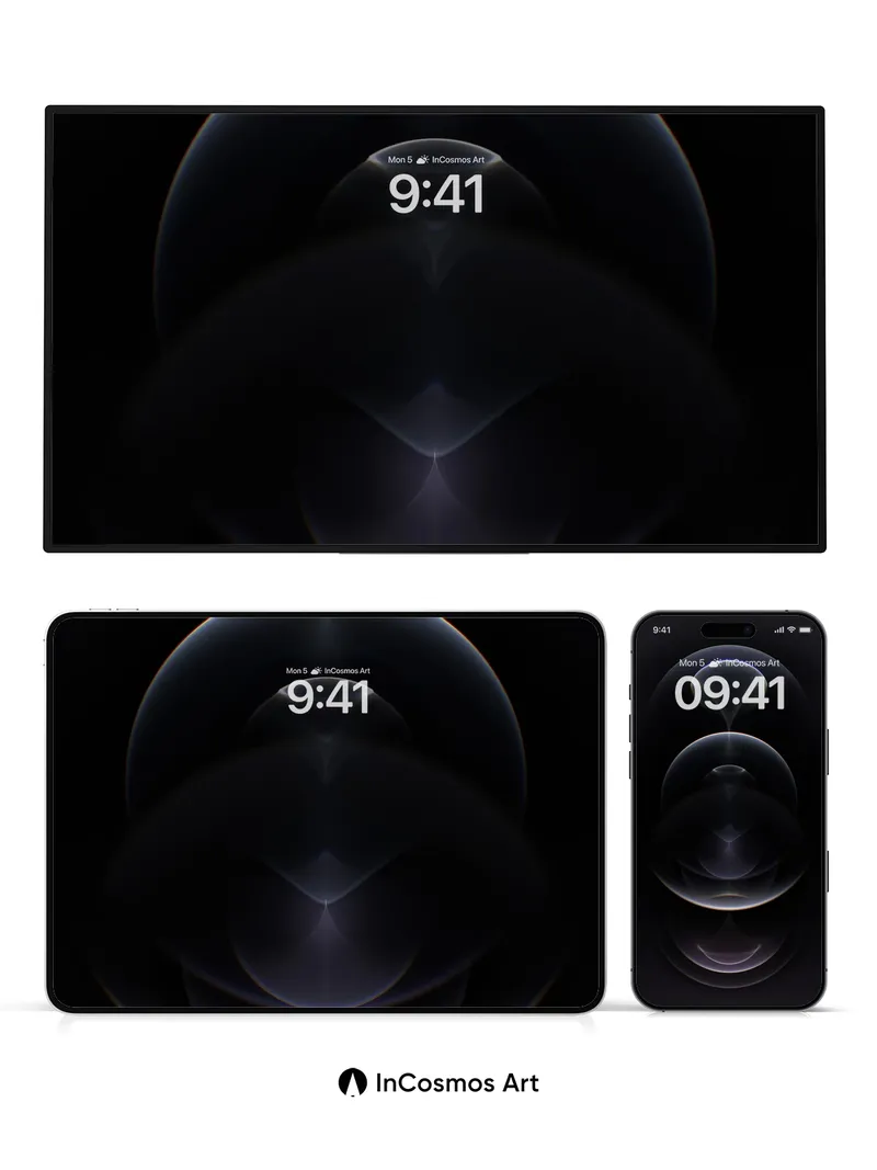 Void Bloom Wallpaper with Ethereal Light Veins