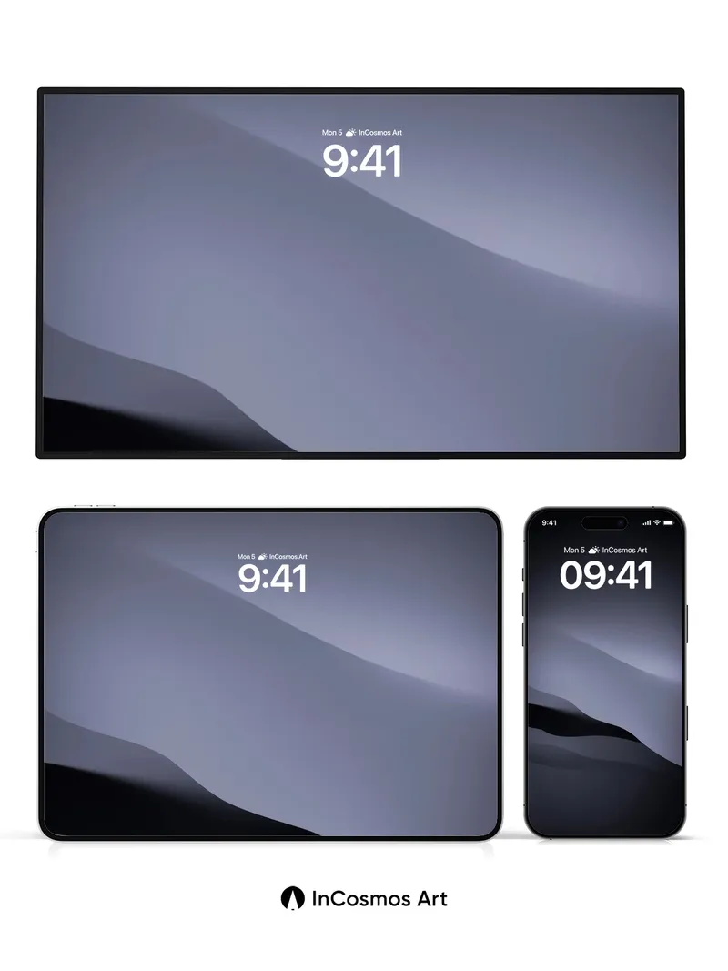 Shadowed Horizon Wallpaper with Ethereal Light