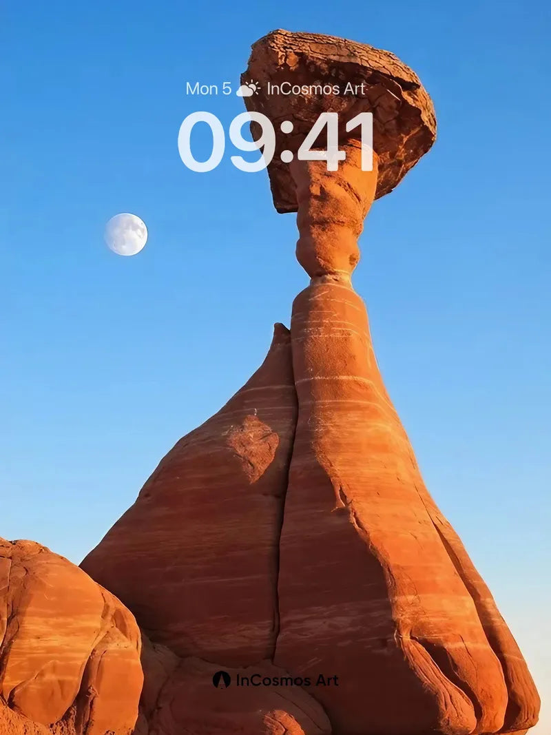 Desert Whisper Wallpaper with Moonlit Spire