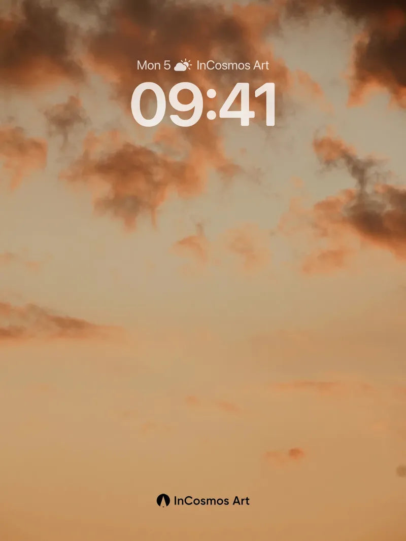 Crimson Horizon Wallpaper with Drifting Smoke