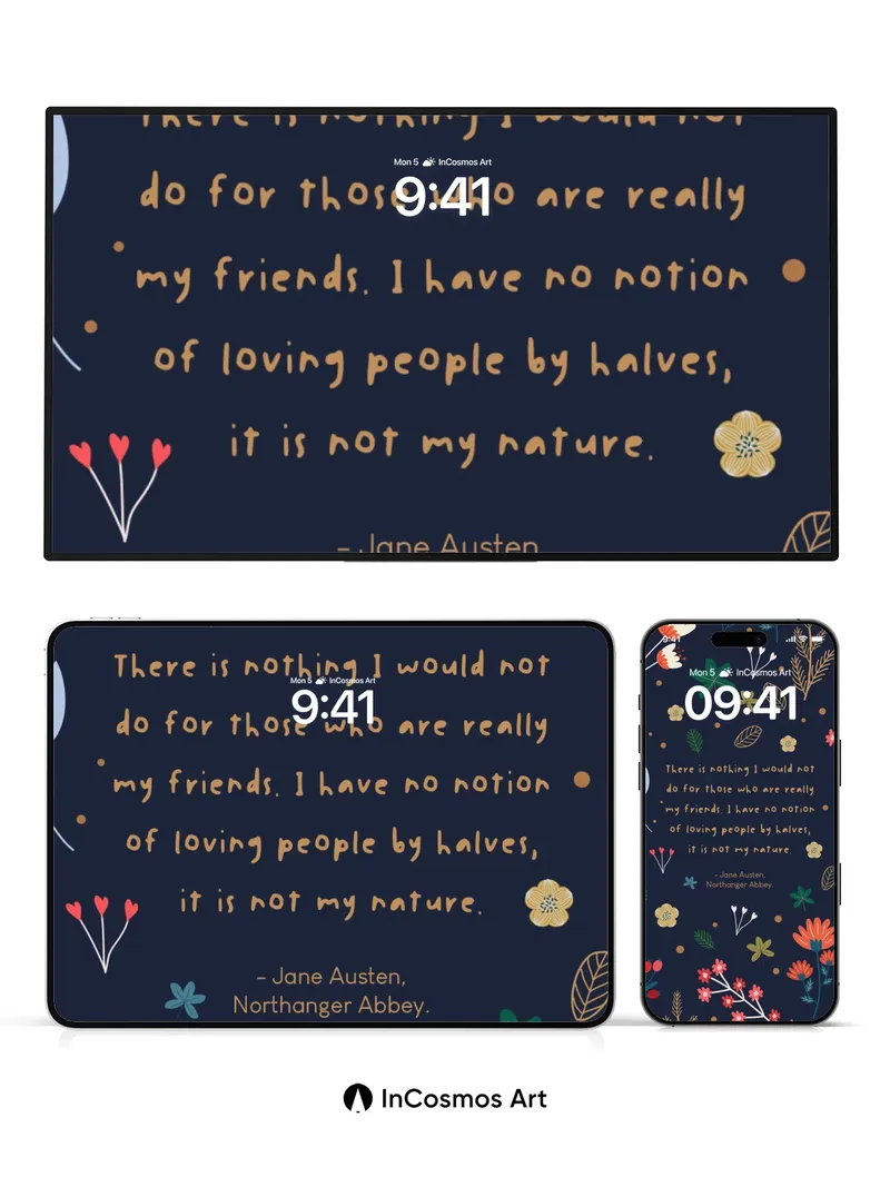 Midnight Garden Wallpaper with Golden Whispers