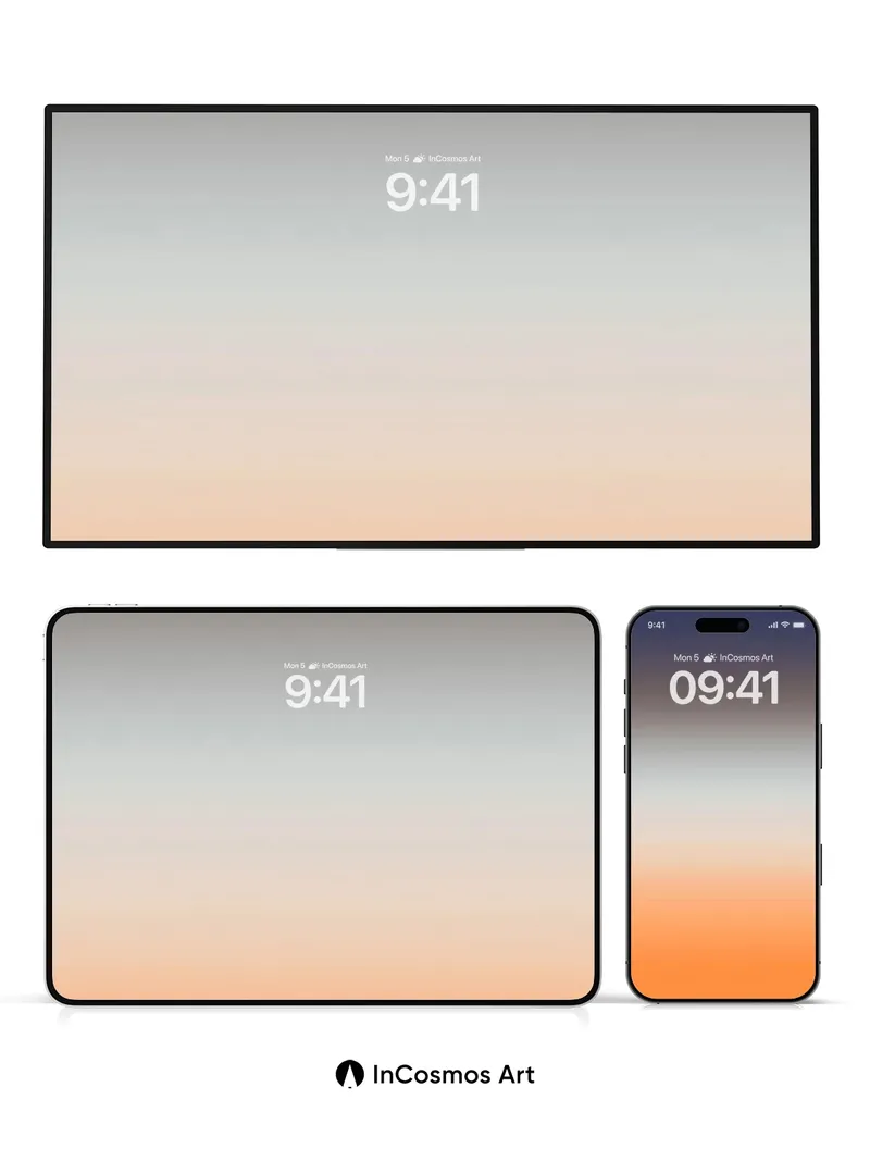 Serenity Gradient Wallpaper with Horizon Hush