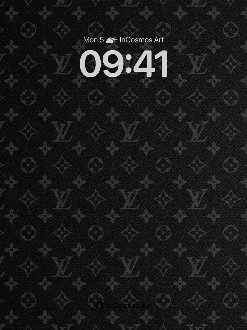 Monochrome Monogram Wallpaper with Subtle Texture