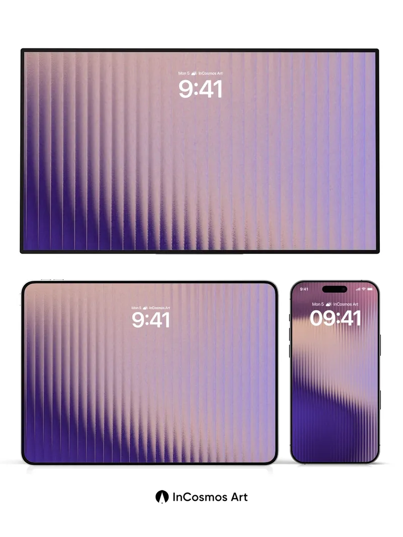 Luminous Veil Wallpaper with Vertical Pulse