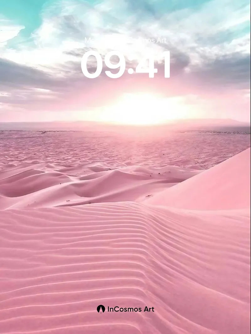 Serenity Dune Wallpaper with Pastel Horizon