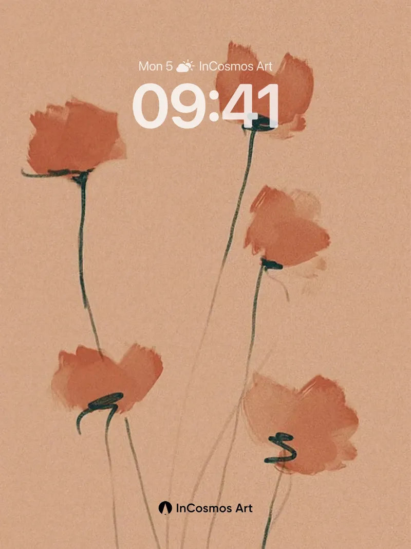 Earthy Hush Wallpaper with Whispering Stems