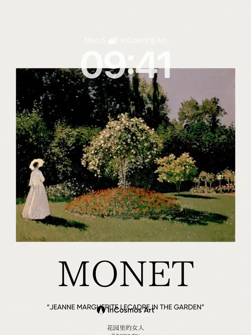 Sunlit Garden Wallpaper with Monet's Brushstrokes