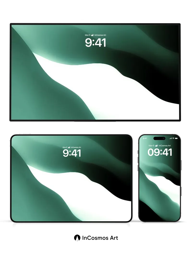 Luminous Trench Wallpaper with Ethereal Flow