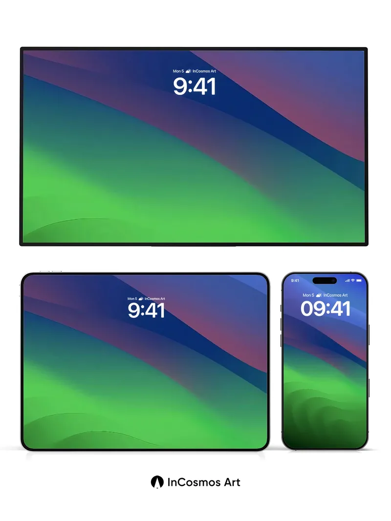 Liquid Horizon Wallpaper with Gradient Depth